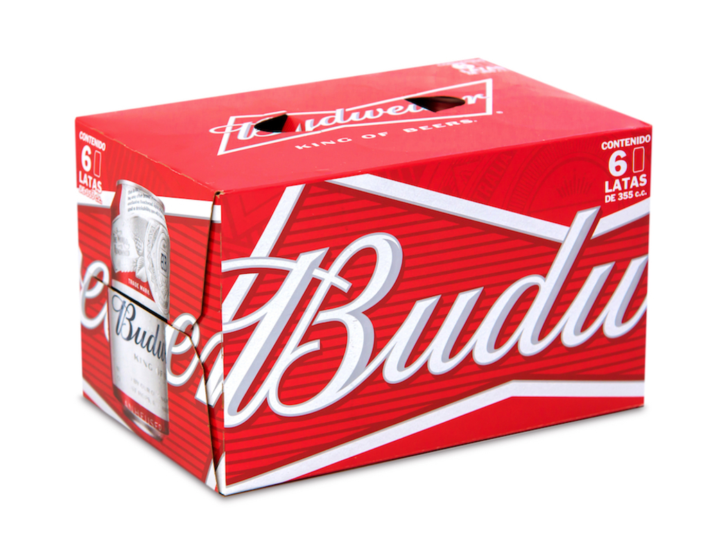 6x Cerveza Budweiser en Latas 350cc