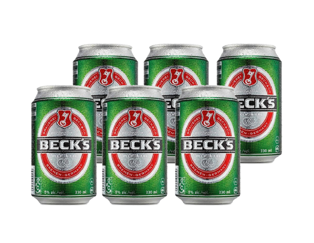 6x Cerveza Becks en Latas 330cc