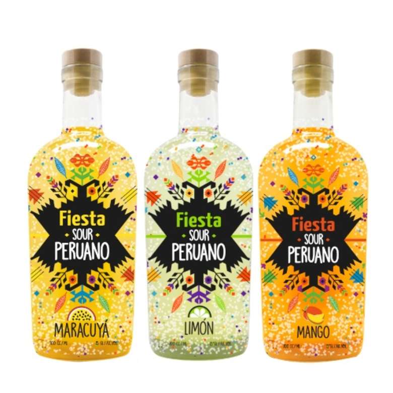 Pack Fiesta Pisco Sour: Fiesta Sour Peruano Maracuyá 700cc + Fiesta Sour Peruano Limón 700cc + Fiesta Sour Peruano Mango 700cc