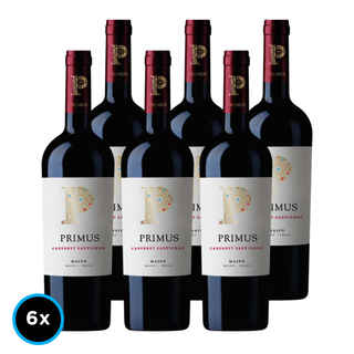 Imagen de CAJA PRIMUS CABERNET: 6x Vino Primus Cabernet Sauvignon Orgánico 750cc