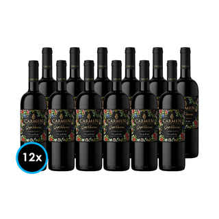 Imagen de CAJA CARMEN GR FRIDA KAHLO: 12x Vino Carmen Gran Reserva Frida Kahlo Carmenere 750cc
