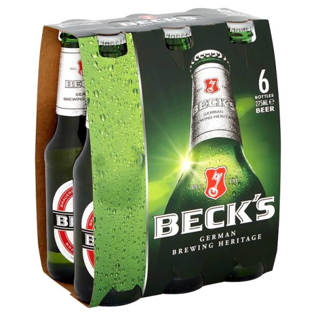 6x Cerveza Becks en Botellas 275cc
