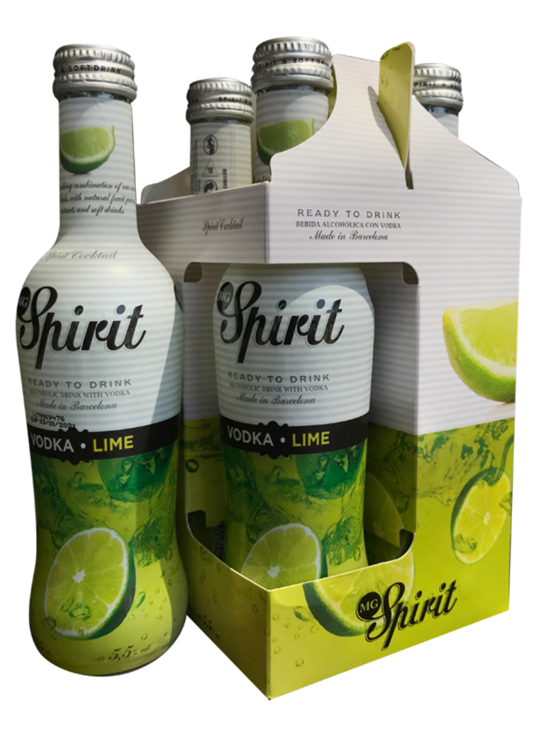 4x Spirit Vodka Lime 5.5º grados, 275cc