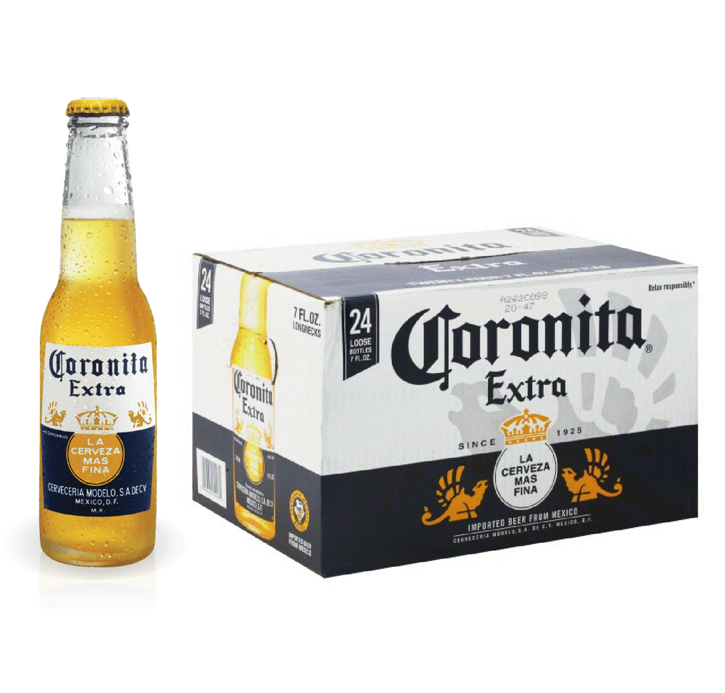 24x Cervezas Coronitas Extra Botellas 207cc