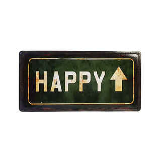Imagen de Afiche Happy Metálico 15 x 30 cm.