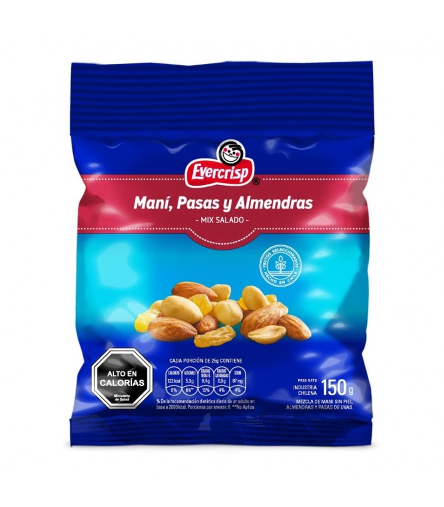 Mix Maní Pasas y Almendras 150 gramos