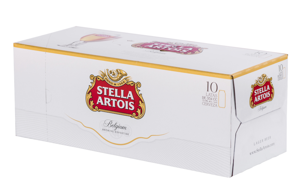 10x Cerveza Stella Artois en Latas 354cc