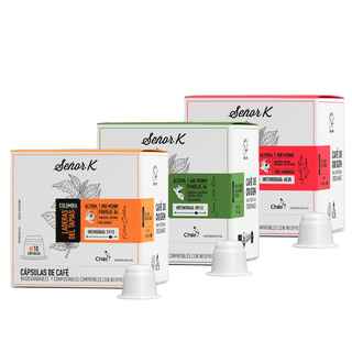 Imagen de PACK SEÑOR K (Cápsulas): 3x Variedades de Cápsulas de Café Compatibles con Nespresso