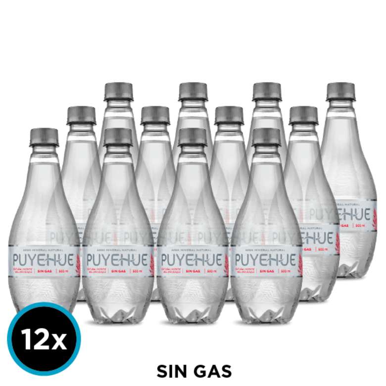 12x Agua Mineral Puyehue Sin Gas 500cc