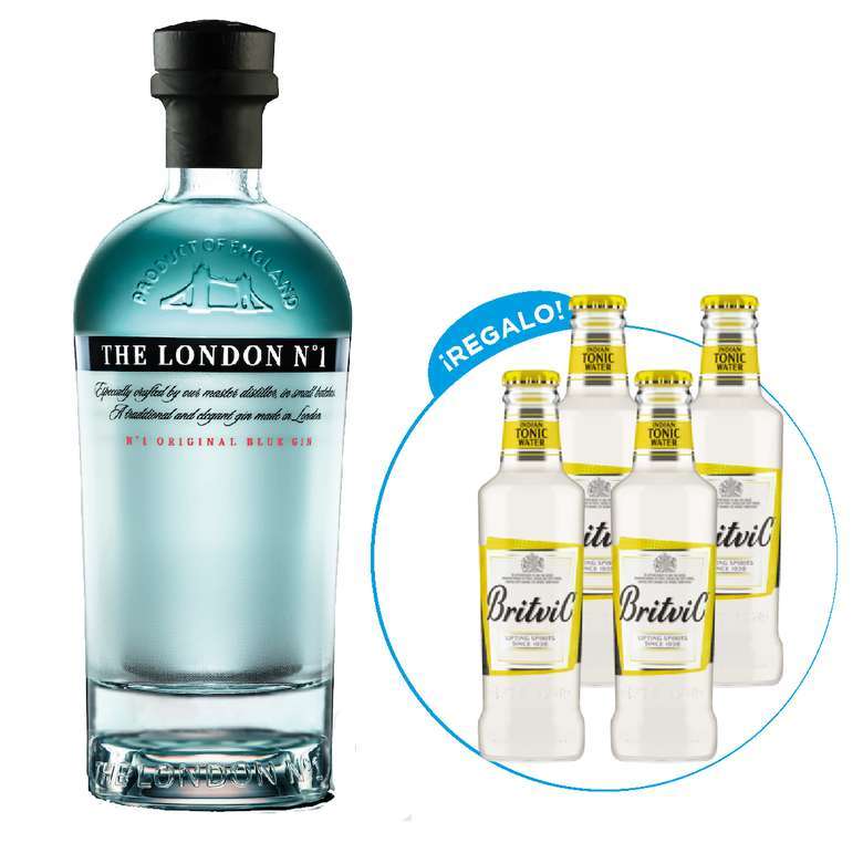 The London Gin Nº1 + 4x Britvic Agua Tónica 200cc de Regalo!