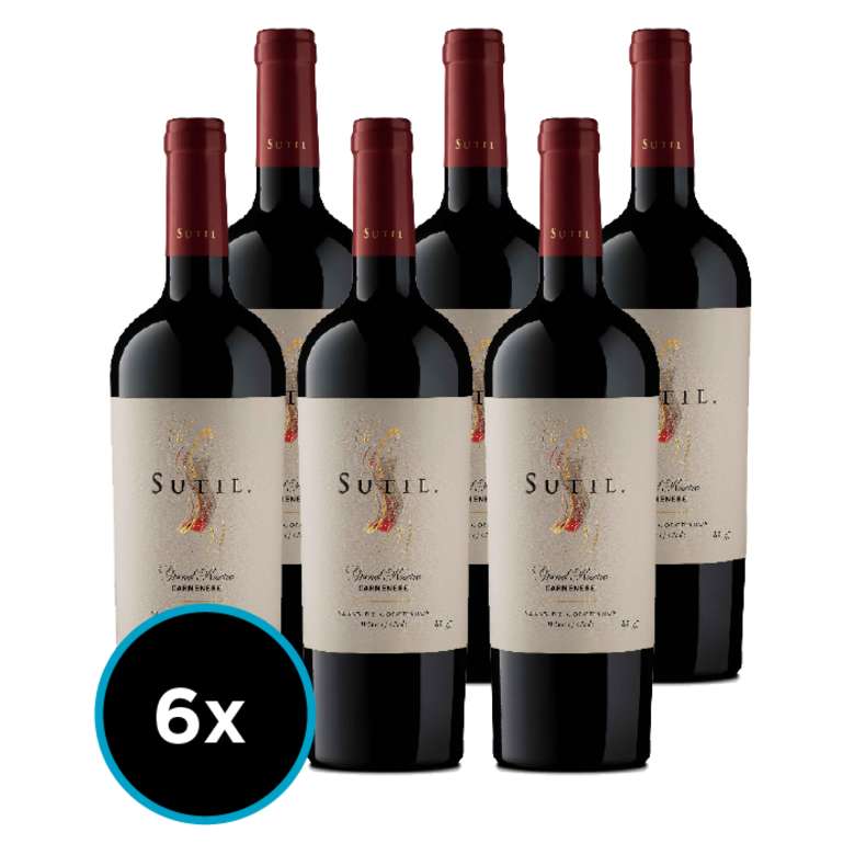 CAJA SUTIL GR (Carmenere): 6x Vino Sutil Gran Reserva Carmenere 750cc