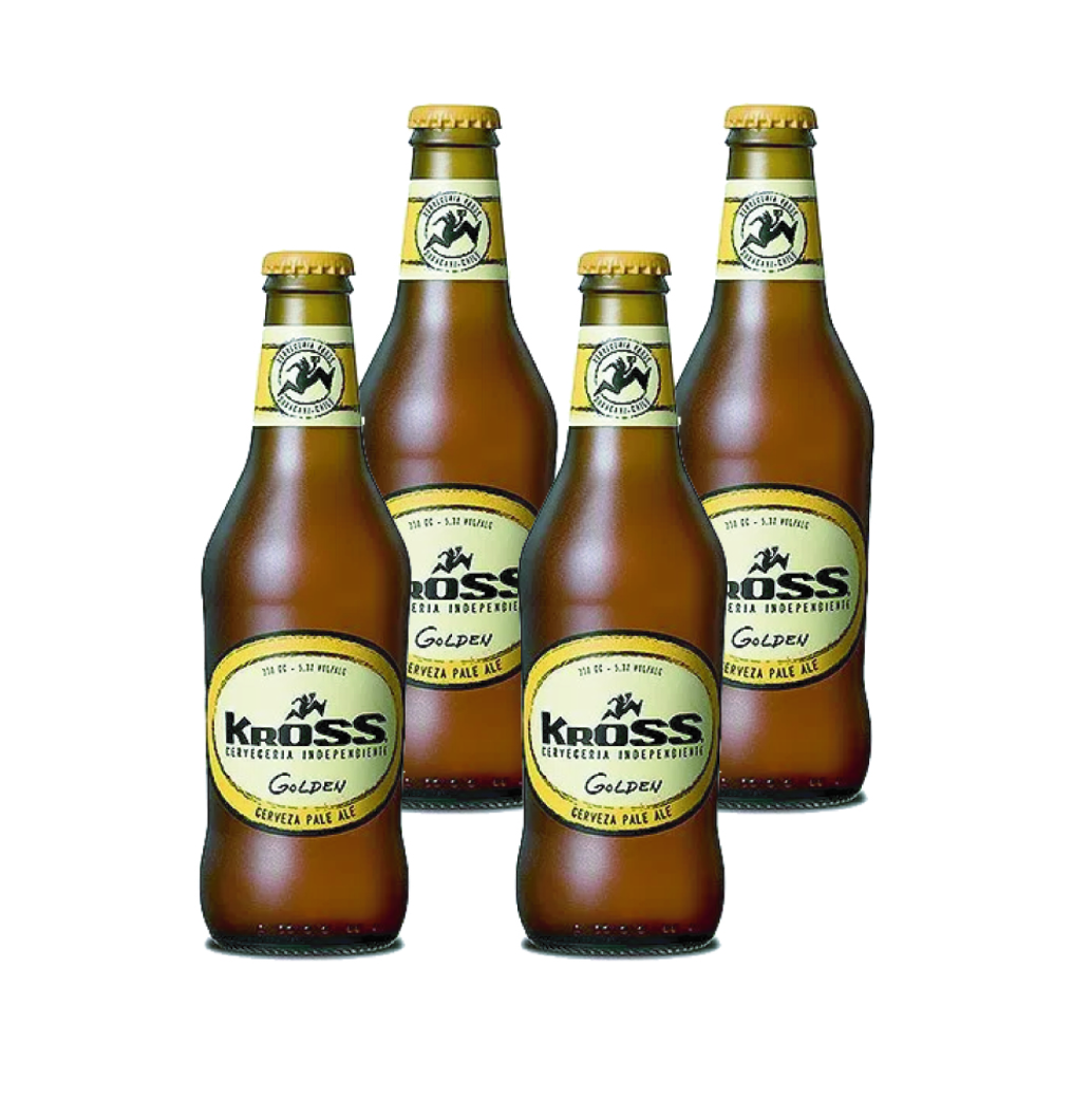4x Cerveza Kross Golden Ale en Botellas 330cc
