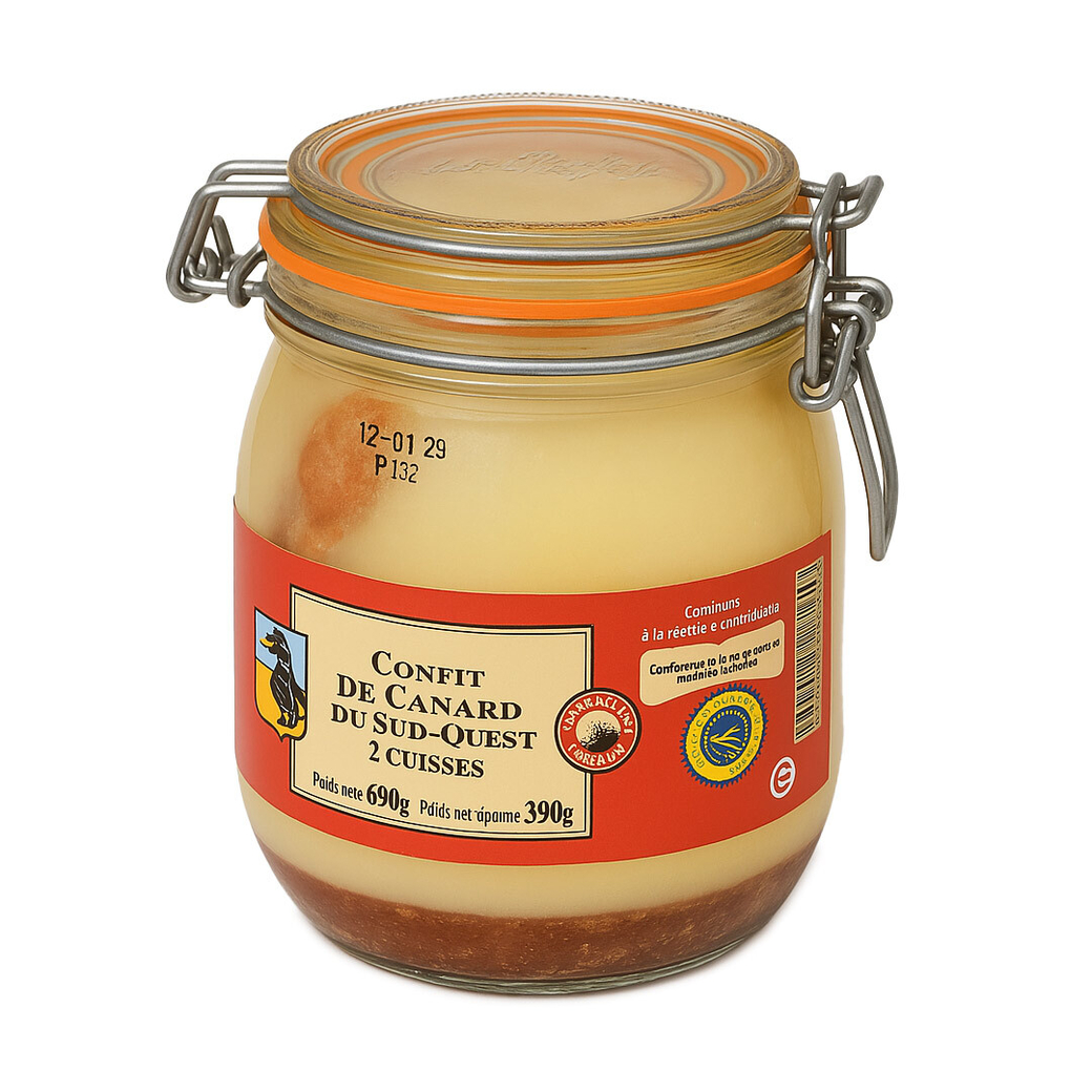 Confit de Canard (Pato Francés) Godard 2 muslos - Envase Vidrio