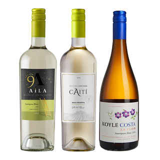 Imagen de GRAN TRIO SAUVIGNON BLANC Nº3: 1x Vino Aila Heaven Gran Reserva Sauvignon Blanc 750cc + 1x Vino Caiti Gran Reserva Sauvignon Blanc 750cc + 1x Vino Koyle Costa La Flor Gran Reserva Sauvignon Blanc 750cc
