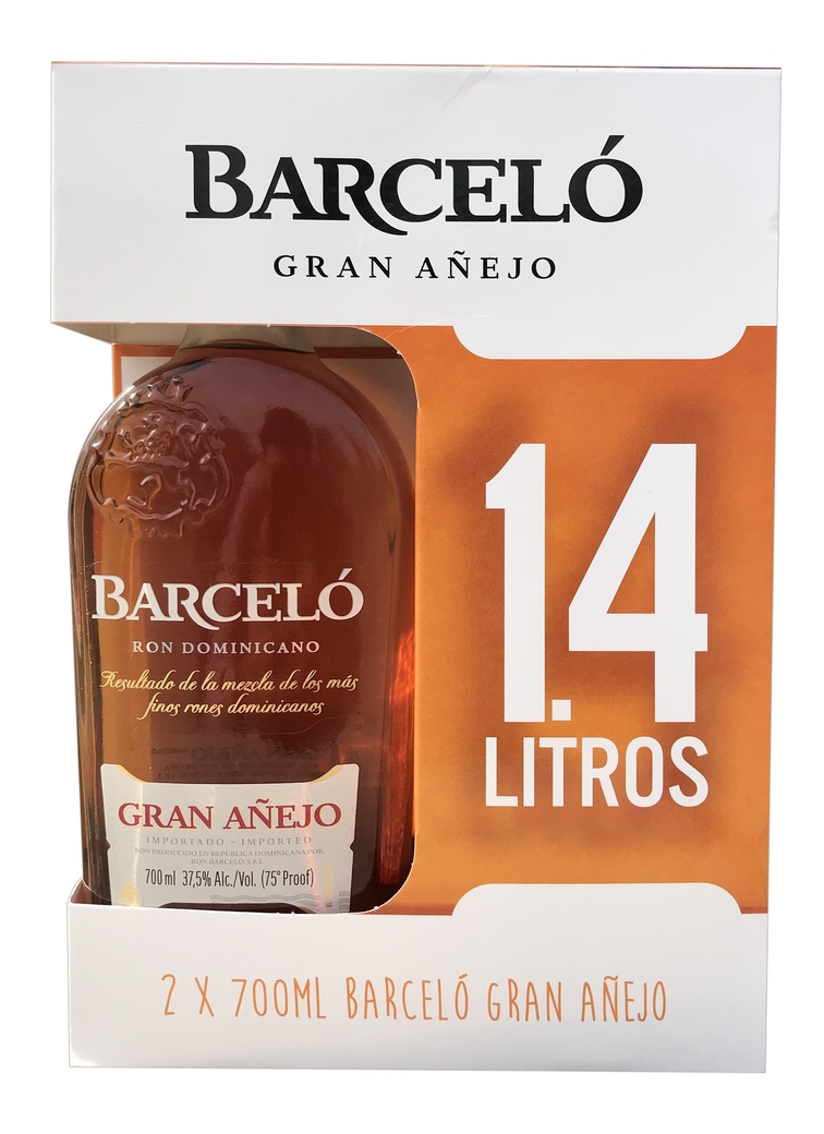 2x Ron Barcelo Añejo 700cc 37,5º alc.