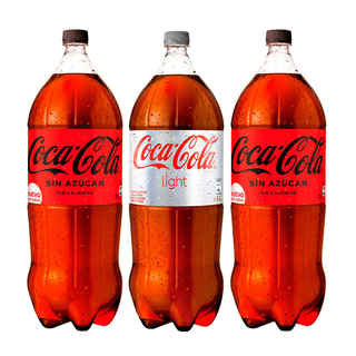 Imagen de TRIPACK BEBIDAS N3: 2x Bebida Coca Cola Zero Azúcar 3 Litros + 1x Bebida Coca Cola Light 3 Litros