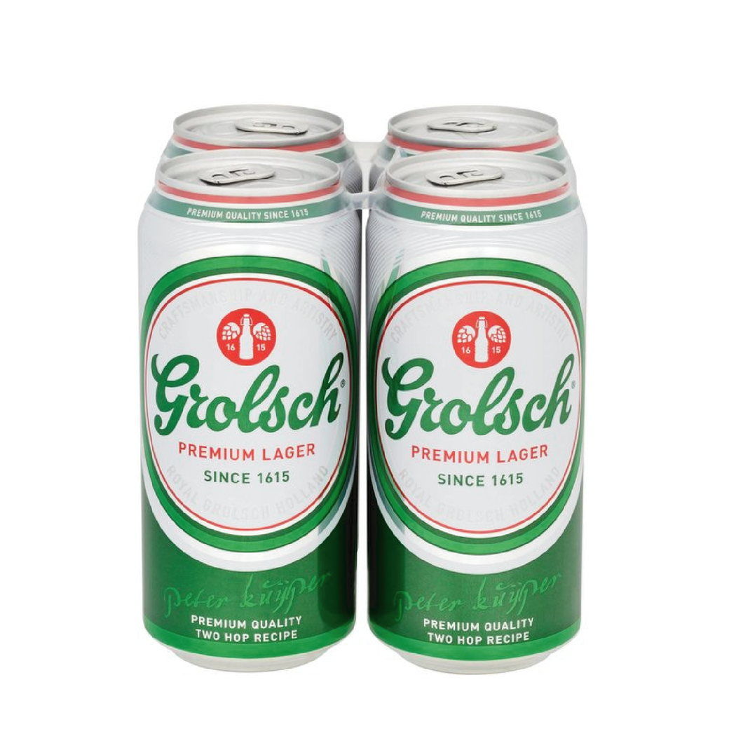 4x Cerveza Grolsch en Latas 500cc