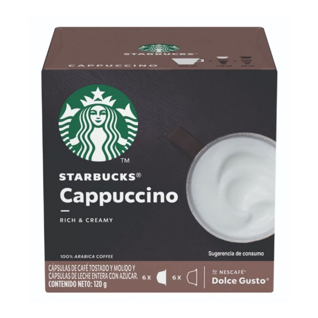 Cápsulas Café Starbucks Dolce Gusto Cappuccino (12 | Booz.cl