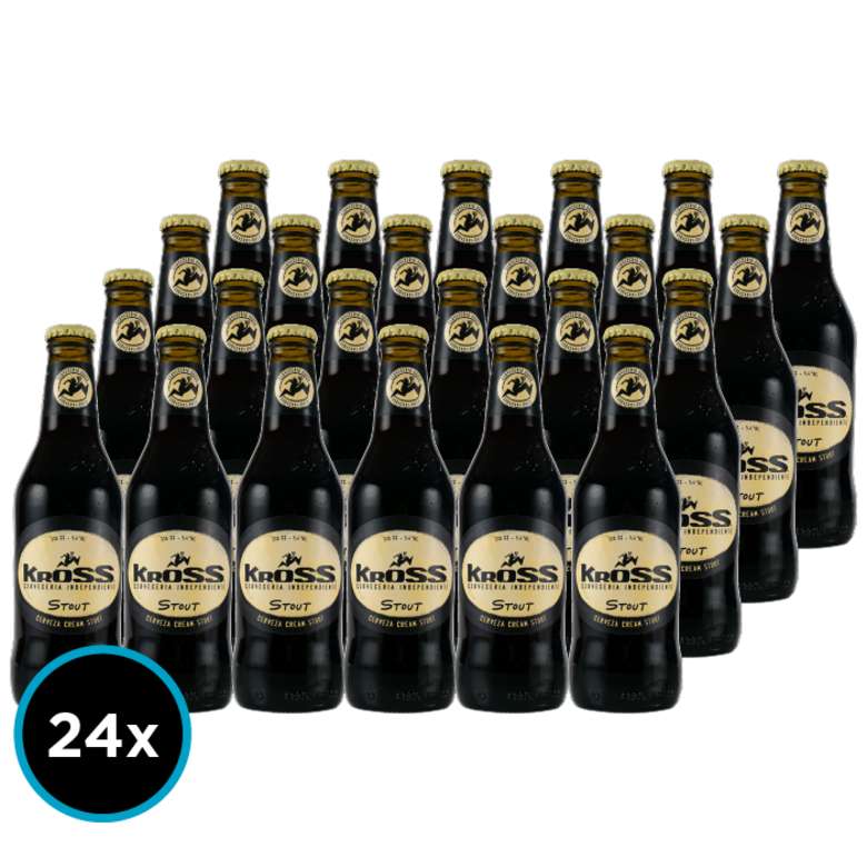 24x Cerveza Kross Stout (Negra) en Botellas 330cc