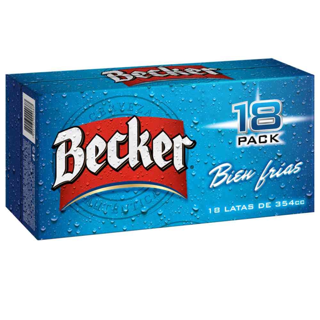 18x Cerveza Becker en Latas 350cc
