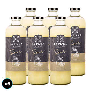 Imagen de CAJA LA PIZKA CLÁSICO: 6x Pisco Sour La Pizka Clásico 1 Litro