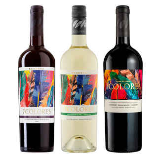 Imagen de PACK 7 COLORES N°5: 1x Vino 7 Colores Reserva Carmenere Cinsault 750cc + 1x Vino 7 Colores Reserva Sauvignon Blanc 750cc + 1x Vino 7 Colores Gran Reserva Cabernet Sauvignon-Muscat 750cc