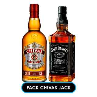 Imagen de PACK CHIVAS JACK: Whisky Chivas Regal 12 años 750cc + Whiskey Jack Daniels N7 750cc