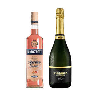 Imagen de Pack Ramazzotti Viñamar: Licor Aperitivo Ramazzotti Rosato 700cc + Espumante Viñamar Brut 750cc