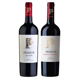 Imagen de PACK PRIMUS N°2: 1x Vino Primus The Blend Orgánico 750cc + 1x Vino Primus Cabernet Sauvignon Orgánico 750cc