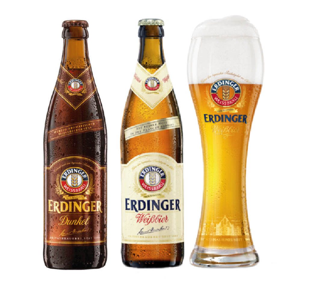 Pack Erdinger: 2x Cervezas Erdinger en Botellas 500cc + Vaso Erdinger