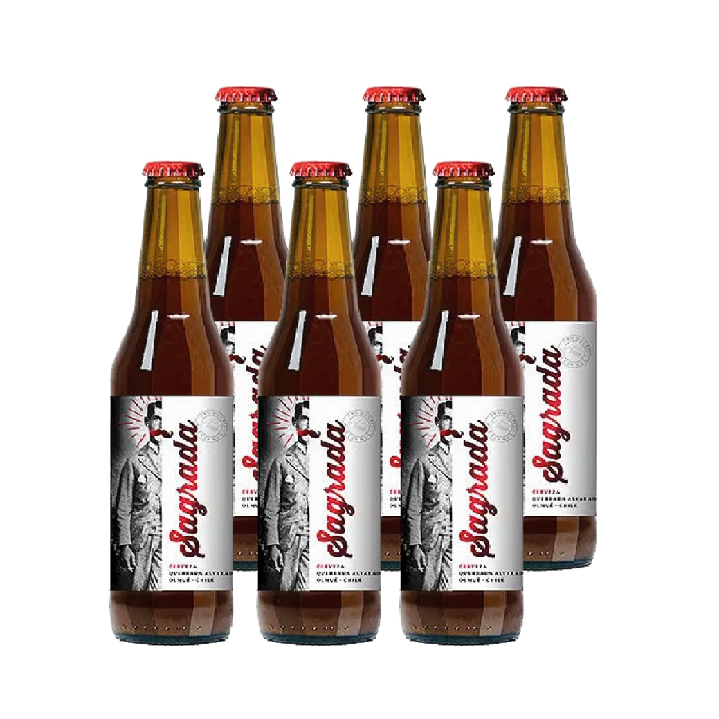 6x Cerveza Sagrada Amber Ale en Botellas 330cc