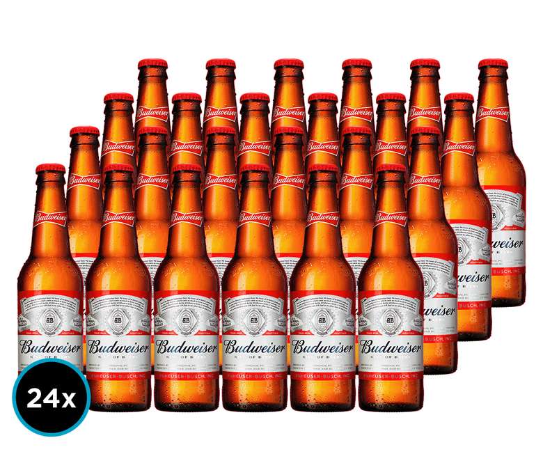 24x Cerveza Budweiser Botella 355cc