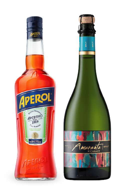 Licor Aperol 750cc + Champagne Amaranta Brut 750cc