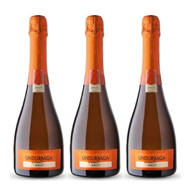 3x Espumante Undurraga Brut 750cc