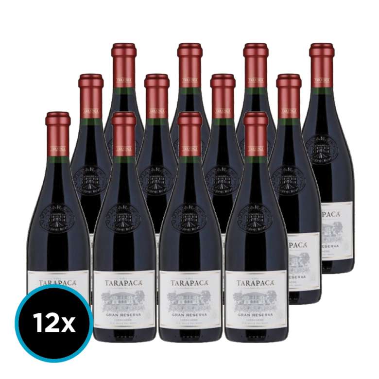 CAJA TARAPACA GRAN RESERVA (Carmenere): 12x Vino Tarapacá Gran Reserva Carmenere 750cc