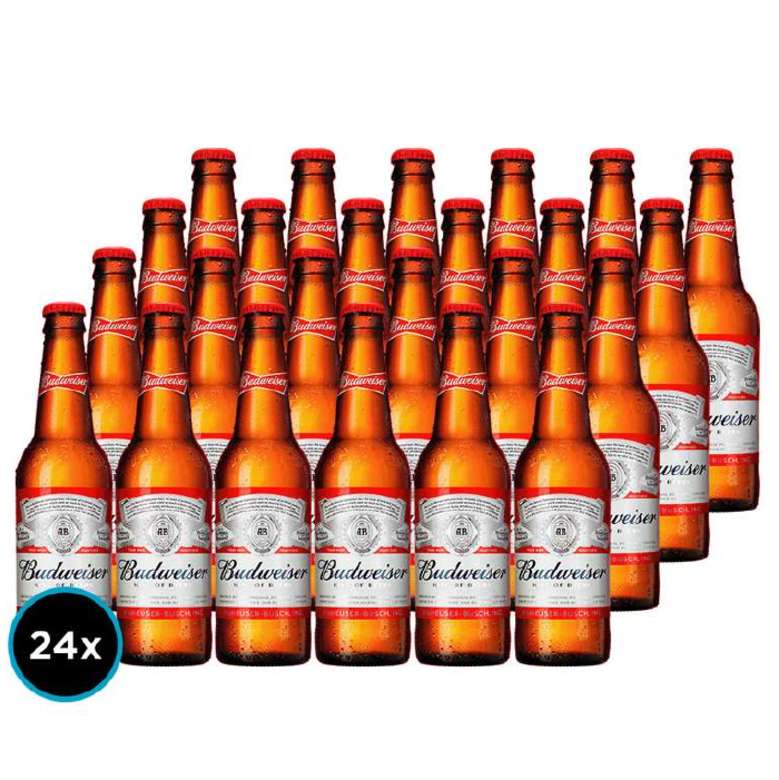24x Cerveza Budweiser Botella 355cc