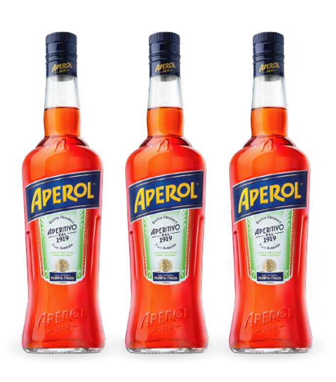 3x Licor Aperitivo Aperol 750cc