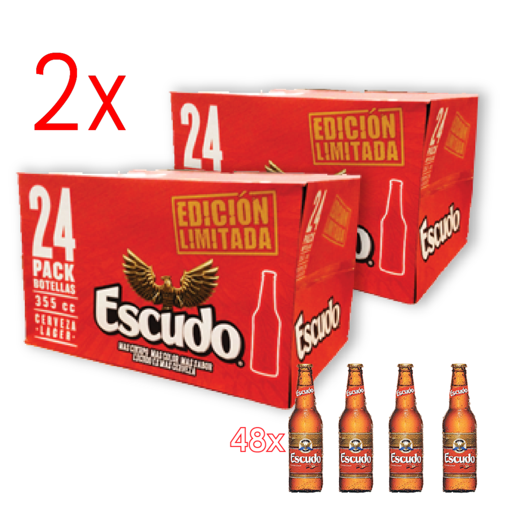 2x Pack de 24 Escudo 355cc en Botellas