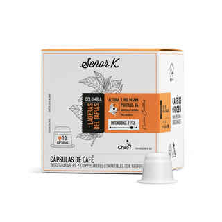 Imagen de Cápsulas de Café Biodegradables Señor K Laderas del Tapia Nespresso® Compatible (10 Cápsulas)