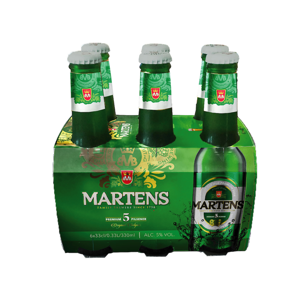 6x Cerveza Martens Pilsener en Botellas 330cc 5º alc.