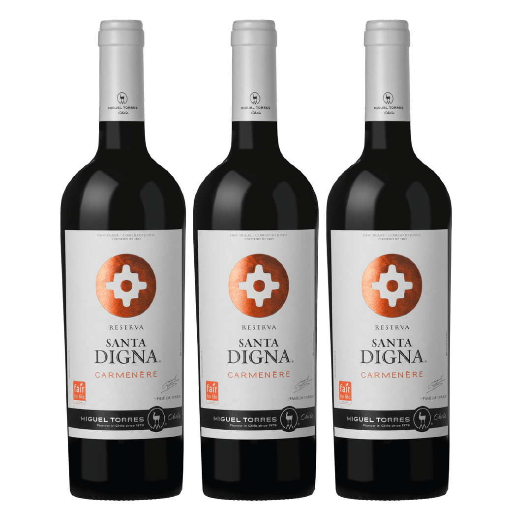 3x Vino Santa Digna Reserva Carmenere 750cc