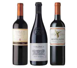 Imagen de PACK VINOS GRAN RESERVA Nº2 (Cabernet): Marques Cabernet + Tarapaca Gran Reserva Cabernet + Montes Alpha Cabernet