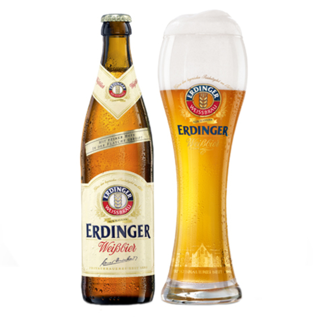 Cerveza Erdinger Weisßbier Botella 1000cc + Vaso Erdinger