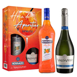 Imagen de Kit Rossard + Valdivieso n°4: 1x Licor Aperitivo Rossard Aranciata 1 Litro 11° alc. + 1x Espumante Valdivieso Brut 750cc