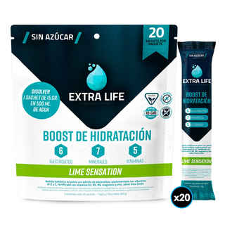 Imagen de Boost de Hidratación Extra Life Lime Sensation (20 Unidades) 