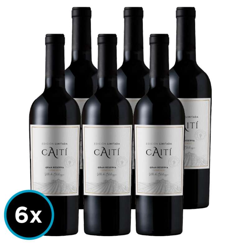 CAJA CAITI GR (Carmenere): 6x Vino Caiti Gran Reserva Carmenere 750cc