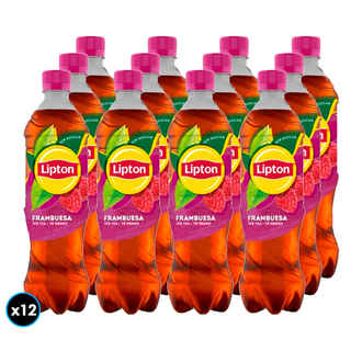 Imagen de 12x Té Helado Lipton Negro Frambuesa Zero 600cc
