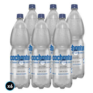 Imagen de 6x Agua Mineral Cachantun Con Gas 1.6 L