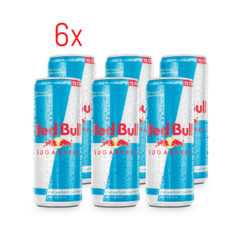 6x Redbull Sugar Free 250cc