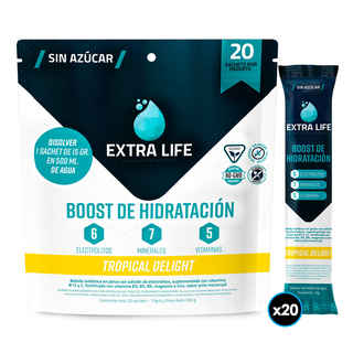 Imagen de Boost de Hidratación Extra Life Tropical Delight (20 Unidades) 